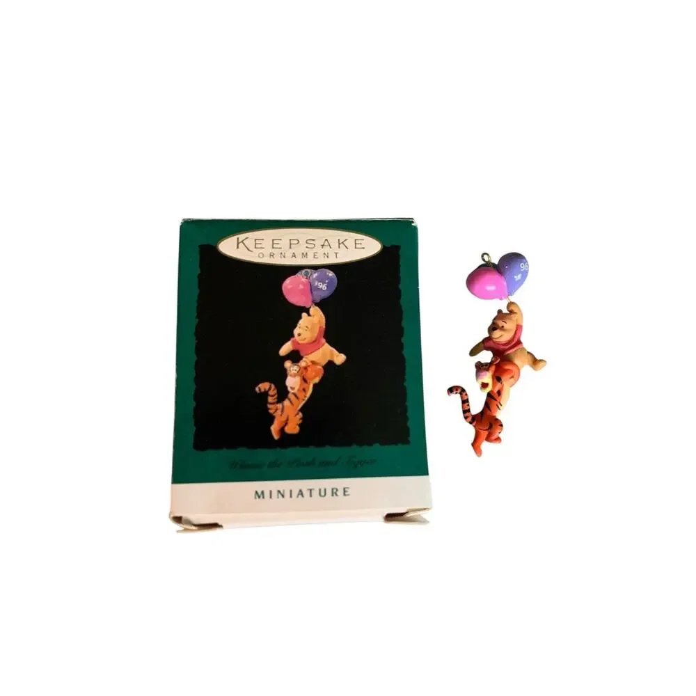 1996 Hallmark Ornament‎ MINIATURE - Winnie the Pooh and Tigger